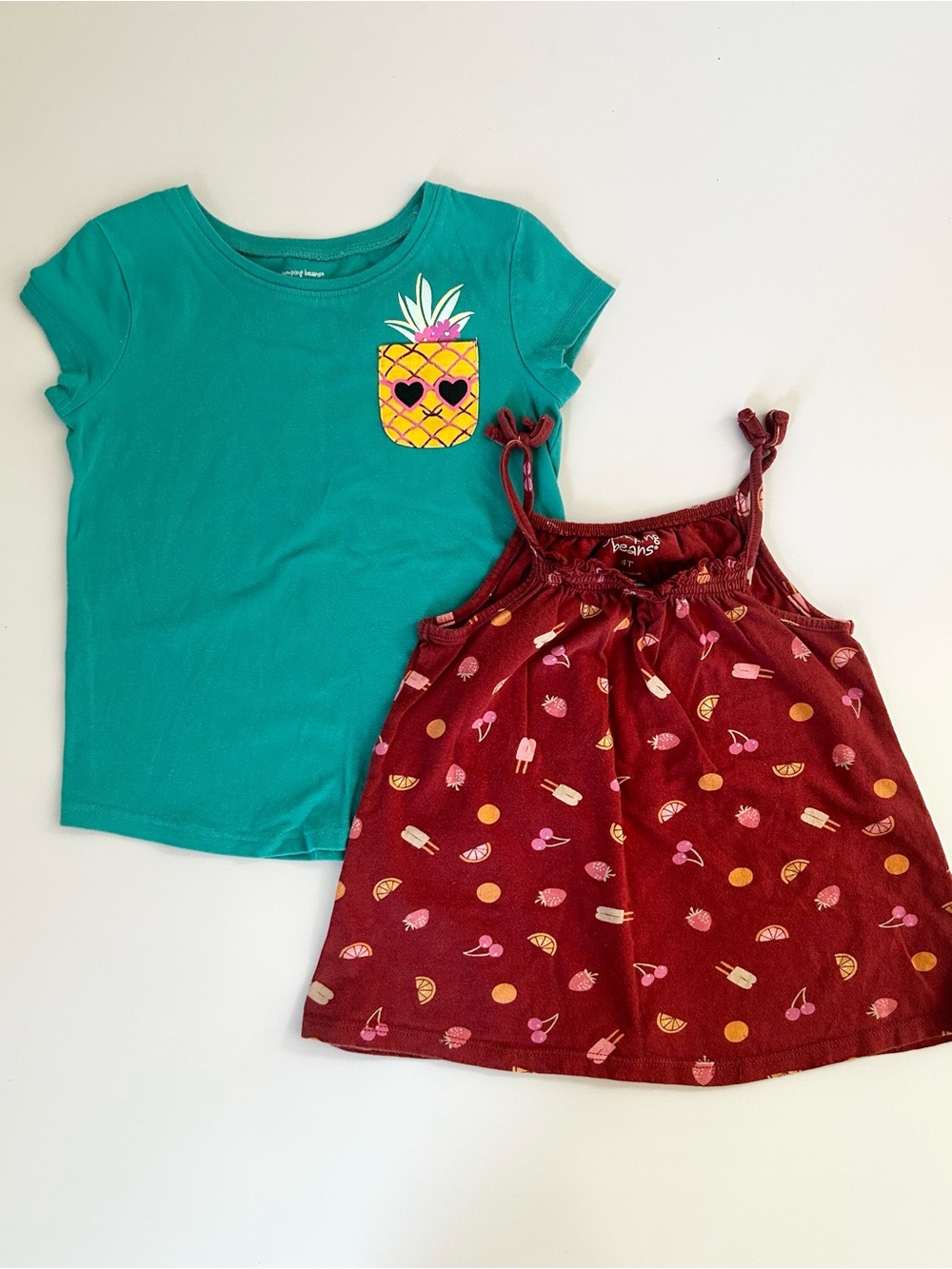 Jumping Beans Toddler Girls Pineapple Summertime Shirt Bundle